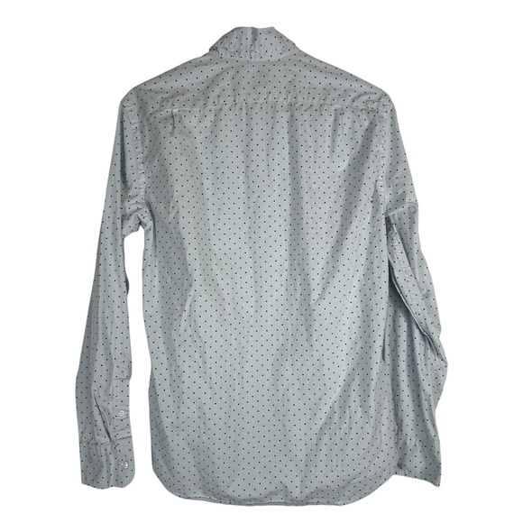 J. Crew Men's Small Slim Fit Flex Washed Polka Dot Long Sleeve Button Up Shirt - Picture 5 of 5